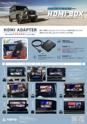 CTM02　HDMI入力アダプター輸入車対応